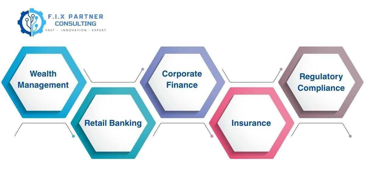 Wealth Management, Retail Banking, Corporate Finance, Insurance, Regulatory Compliance